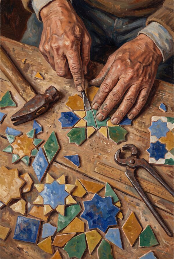 Zellige Artisan Hands