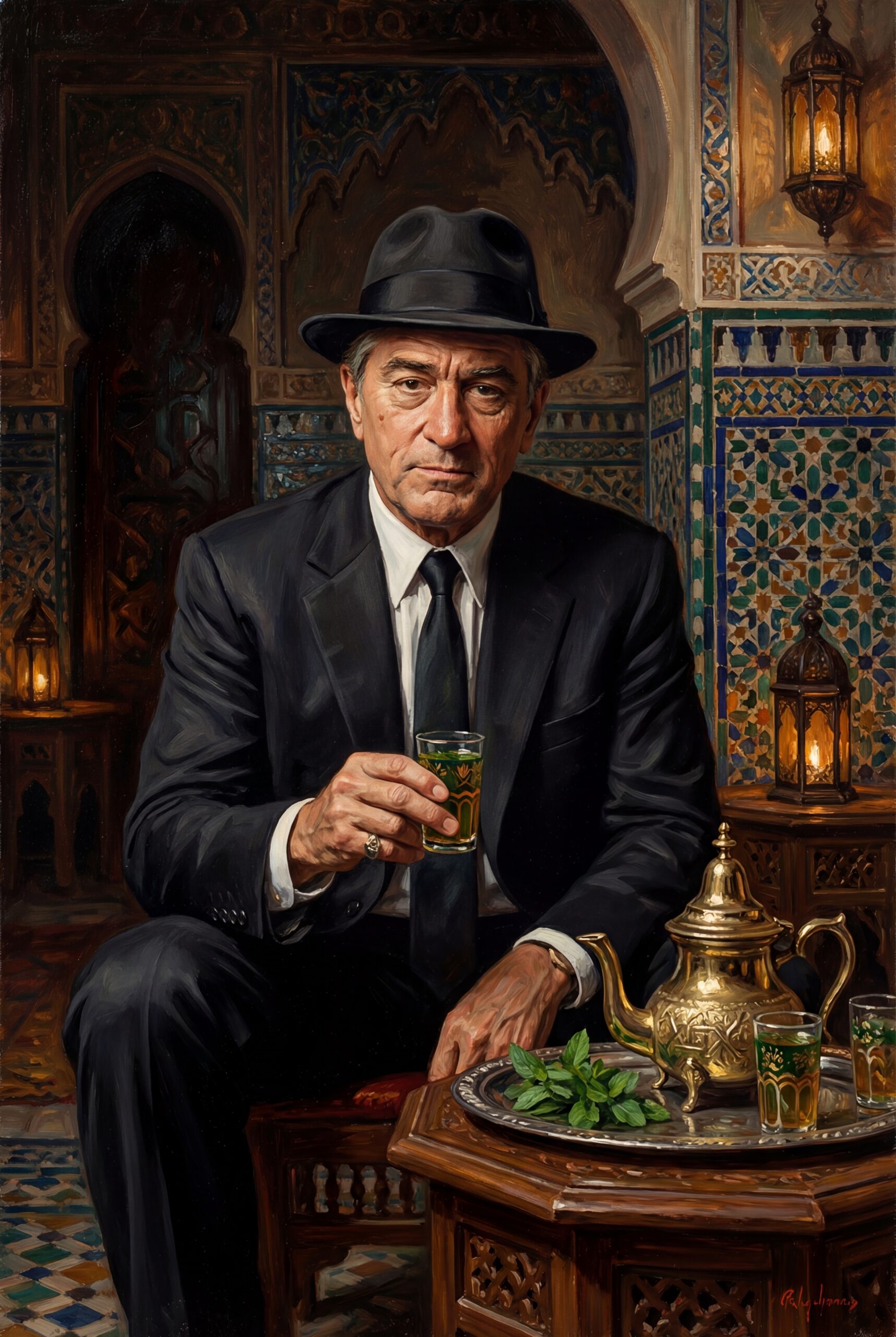 Robert De Niro Moroccan Tea Portrait