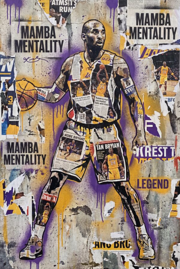 Kobe Bryant Urban Collage Portrait