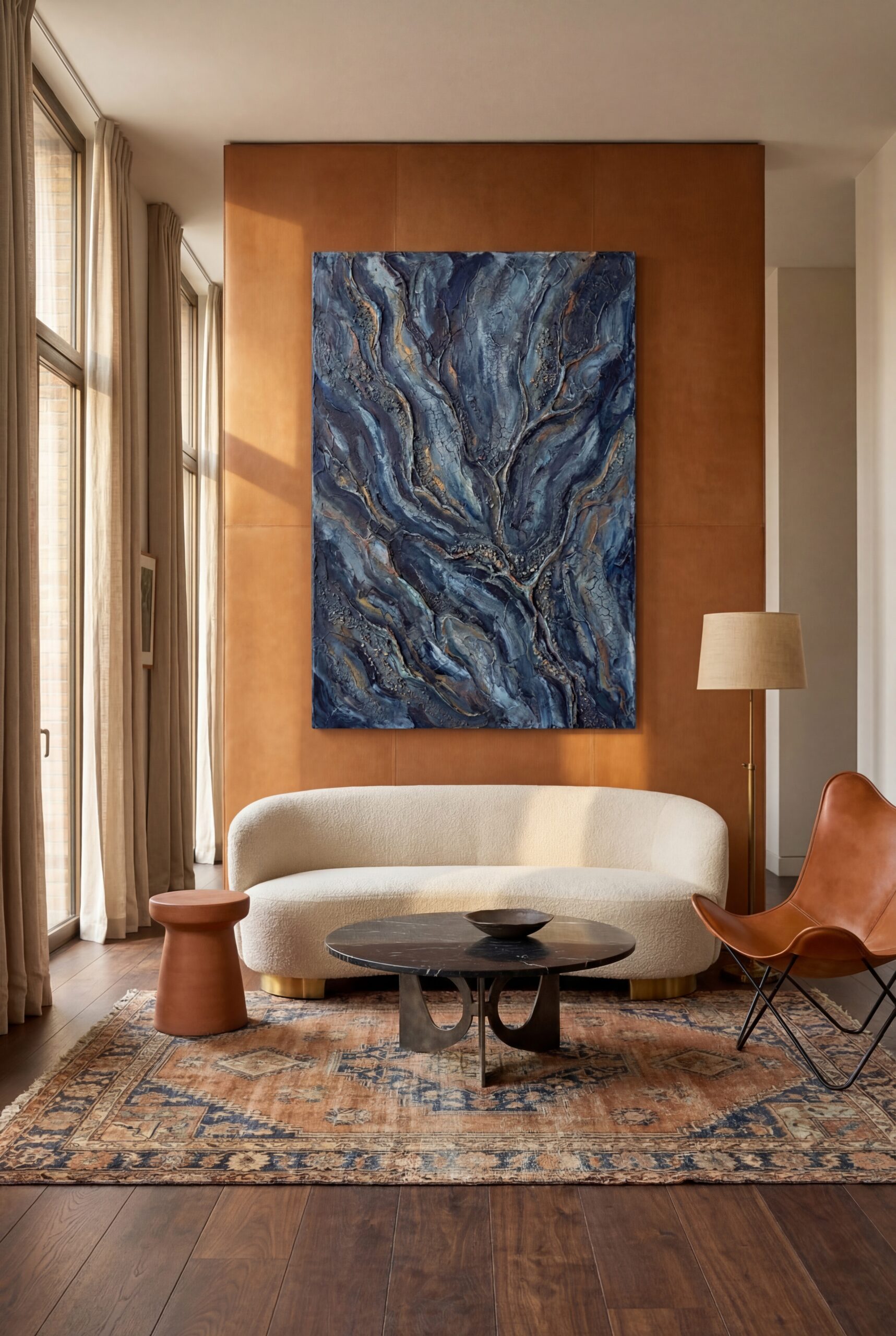 Navy Stone Texture - Image 2