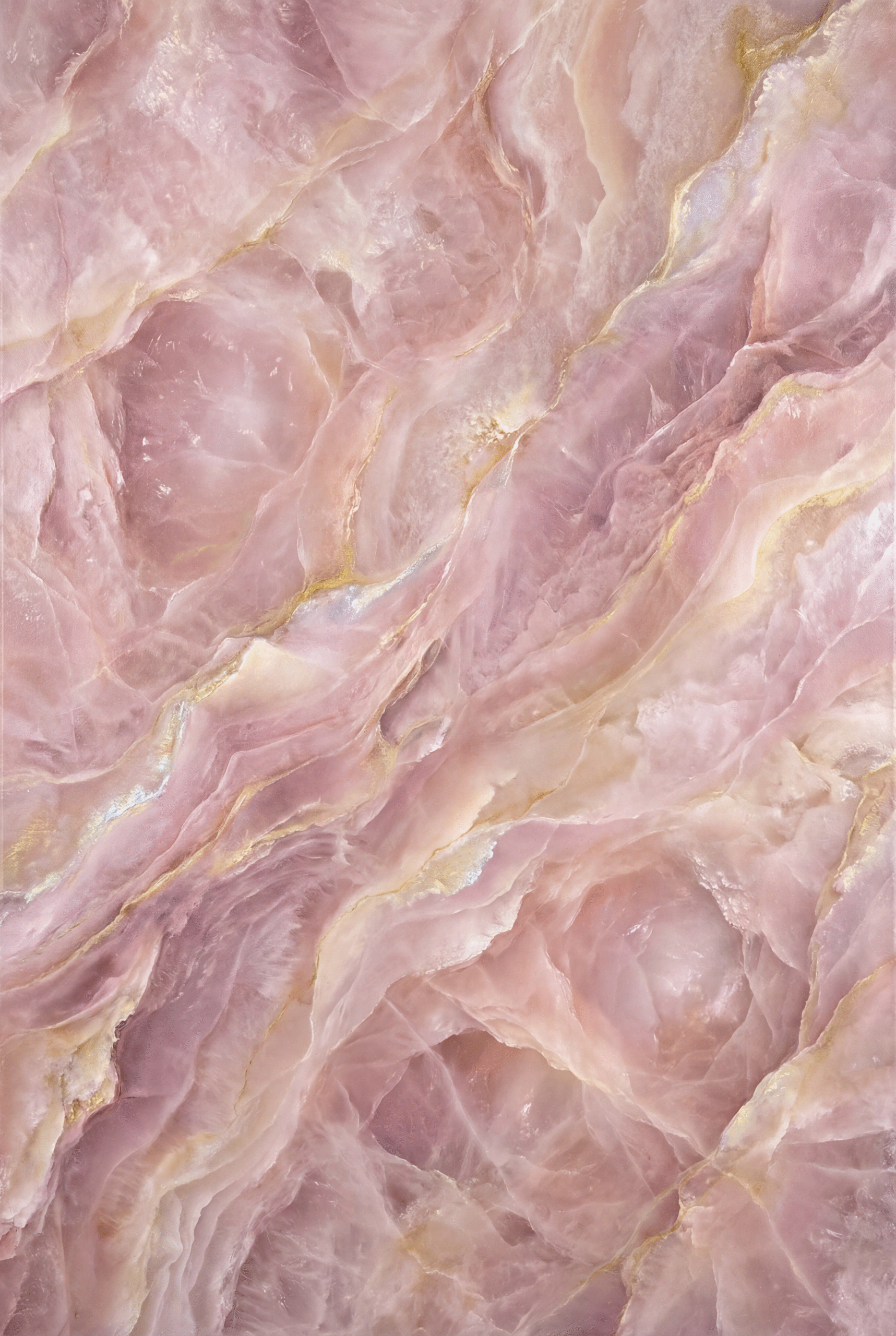 Crystalline rose quartz texture soft pink tones luxury canvas print